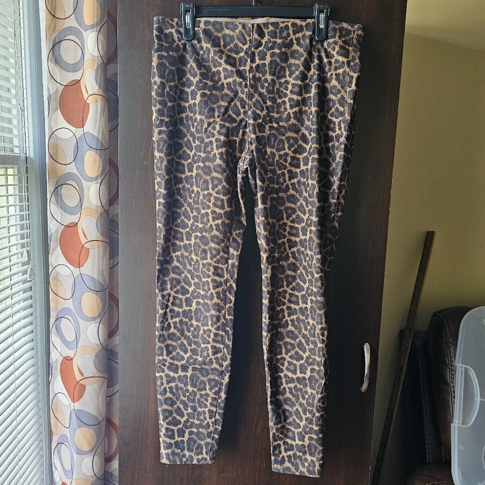 H&M Leapord Print Elastic Wasteband Pants